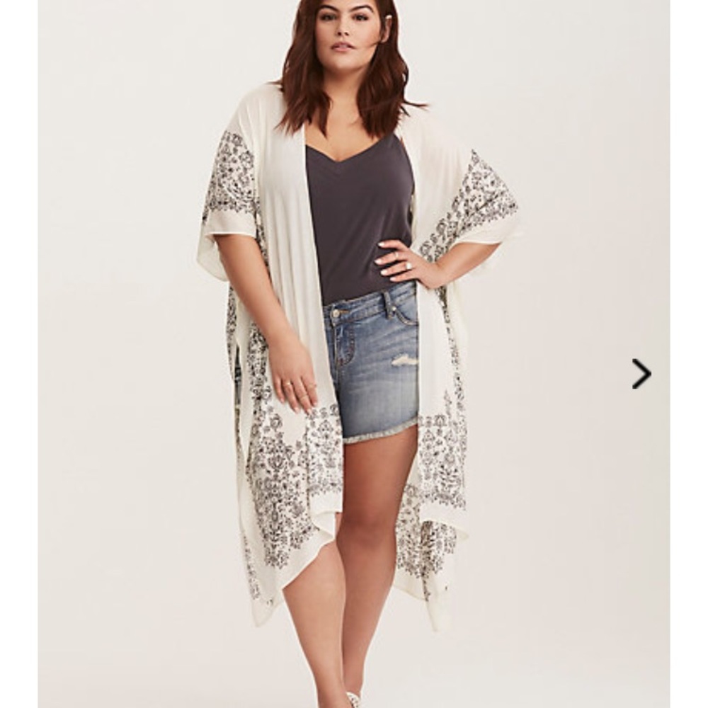 Bandana Border Print Kimono